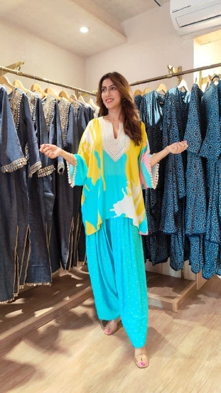 Multicolour Kaftan Set For Women