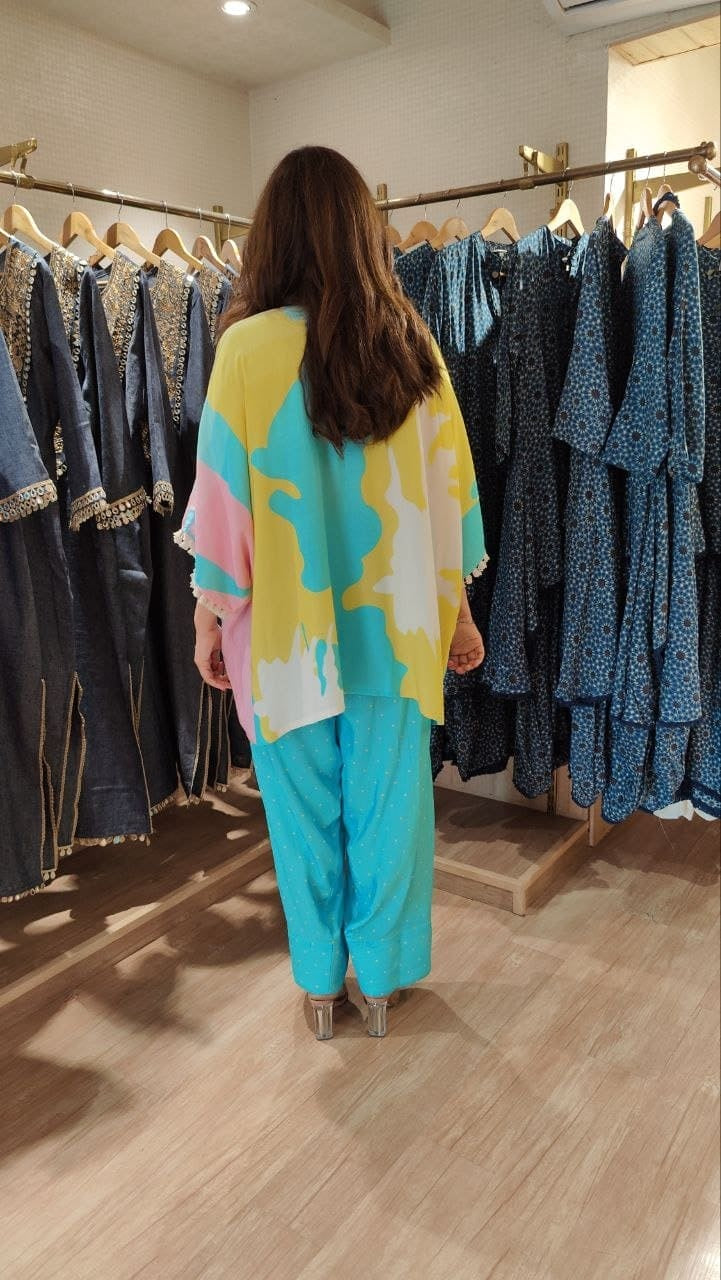 Multicolour Kaftan Set For Women