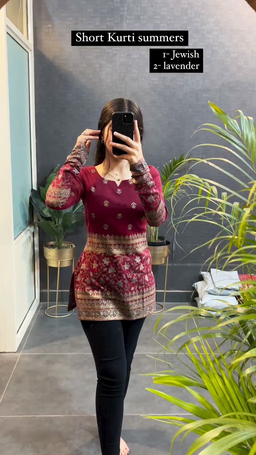 Summer printed short kurti for women - ethnic top